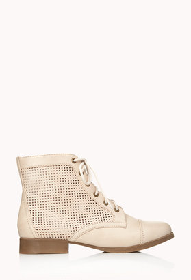 Forever 21 Perforated Combat Boots
