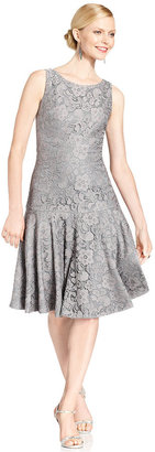 JS Collections Dress, Sleeveless Lace Drop-Waist