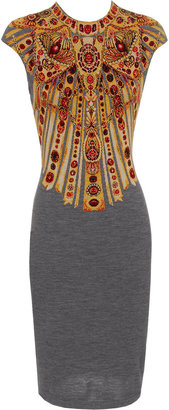 Alexander McQueen Knitted cap sleeve dress