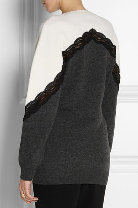 Stella McCartney Lace-detailed wool sweater