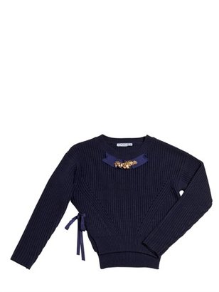 Mimisol - Wool & Viscose Blend Ribbed Sweater