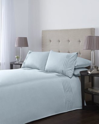 Hotel Collection Luxury Ripple pleats single duvet cover set in blue
