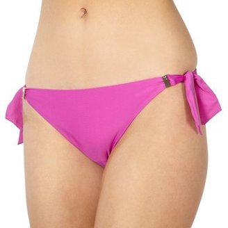 Reger by Janet Reger Designer dark pink bunny tie bikini bottoms