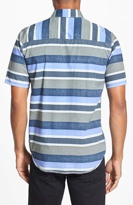 Volcom 'El Rancho' Trim Fit Stripe Woven Short Sleeve Shirt