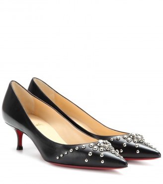 Christian Louboutin Door Knock 45 Studded Leather Pumps
