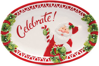 Fitz & Floyd CLOSEOUT! Candy Cane Sentiment Tray