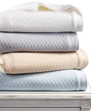 Martha Stewart Last Act! Collection Quilted Triple Knit Twin Blanket, Created for Macy's