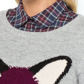 La Redoute MADEMOISELLE R Alpaca Blend Jacquard Sweater with Fox Motif