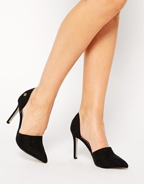 Blink Black Two Part Heeled Shoes