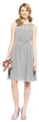Tevolio Women's Chiffon Illusion Sleeveless Bridesmaid Dress  Neutral Colors - TevolioTM