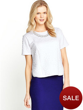 Definitions Embellished Textured Top