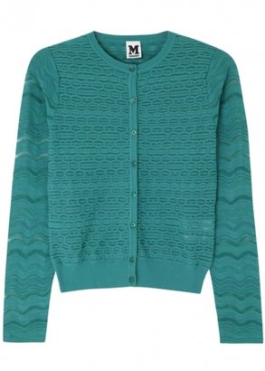 M Missoni Teal knitted cardigan