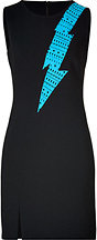 Versace Black-Multi Sheath Dress