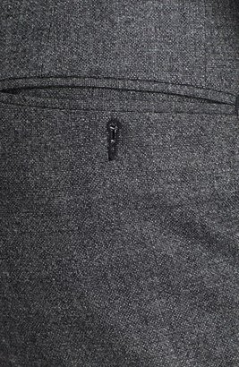 Canali Flat Front Stretch Wool Trousers