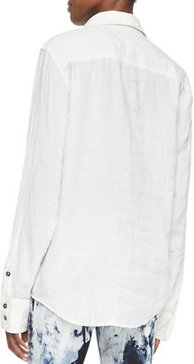 Rag and Bone 3856 rag & bone/JEAN Leeds Linen-Blend Pocket Shirt