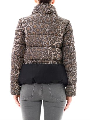 Moncler Argentee leopard and flannel jacket