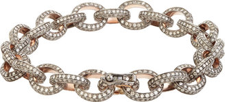 Munnu Diamond, Gold & Silver Oval-Link Bracelet
