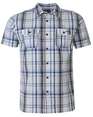 Lee Cooper Mens C Short Sleeve Check Shirt Short Sleeved Buttoned Top
