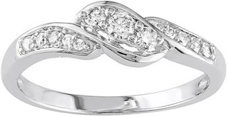 Kohl's 10k White Gold 1/4-ct. T.W. Diamond Swirl Ring