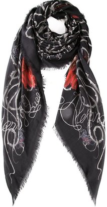 Alexander McQueen 'Tulips and Thorns' scarf