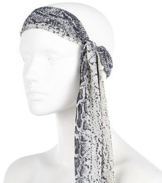 River Island Brown snake print tassel headscarf