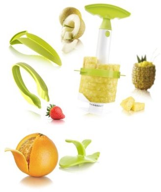 Vacu-Vin Fruit Preparation Set (Including 4-in-1 Pineapple Peeler, Corer, Slicer and Wedger)
