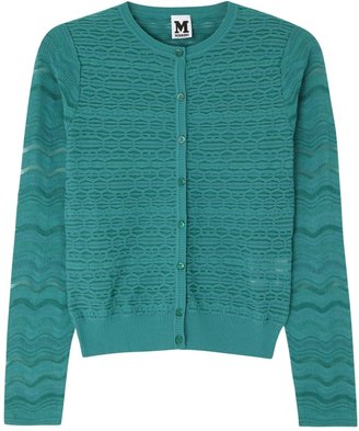 M Missoni Teal knitted cardigan