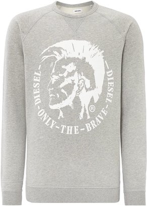 Diesel Men's S-Orestes Mohican Graphic Sweatshirt