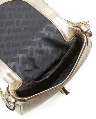 Diane von Furstenberg Sutra Mini Metallic Crossbody Bag, Light Gold