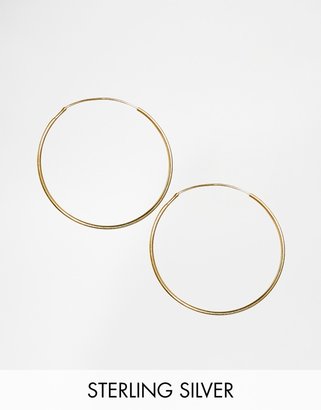 ASOS COLLECTION Gold Plated Sterling Silver 20mm Fine Hoop Earrings