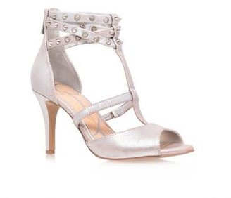 Jessica Simpson Silver maniah high heel peep toe shoes