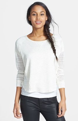 Elodie Crochet Detail Sweatshirt (Juniors)