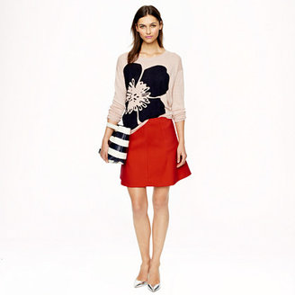 J.Crew Fluted skirt in double crepe