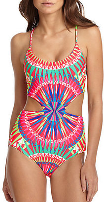 Mara Hoffman One-Piece Reversible Lace-Up Swimsuit