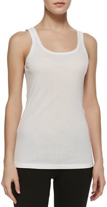 Ella Moss Fitted Knit Tank, White