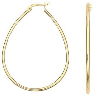 JCPenney Bridge Jewelry Gold-Plated Oval Hoop Earrings