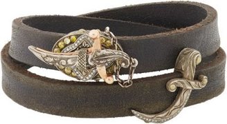 Sevan Biçakci Leather Wrap Bracelet with Multi Diamond Daggers