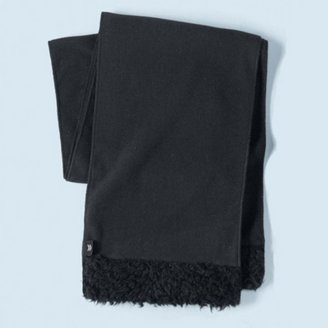 Isotoner Stretch Fleece Scarf With Faux-Shearling Trim