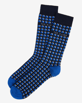 Ted Baker TREFOR Square pattern socks