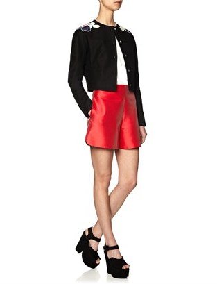 Carven Poppy Red Mikaow Shorts