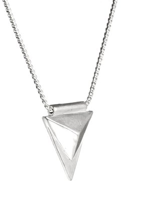 Pilgrim Silver Plated Triangle Necklace