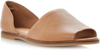 Bertie Jambi peeptoe leather flat sandal