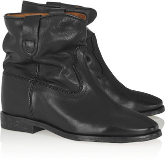 Isabel Marant Étoile Cluster leather concealed wedge ankle boots