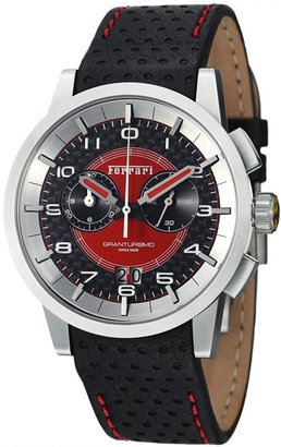 Ferrari Men's FE-11-ACC-CP-FC Black Leather Swiss Chronograph Watch with Dial