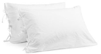 Distinctly Home Vintage Washed Cotton Pillow Shams-WHITE-Standard