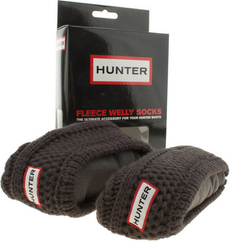 Hunter Accessories Grey Moss Cable Cuff Tall Sock Socks
