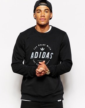 adidas Stamped Crew Sweatshirt - black