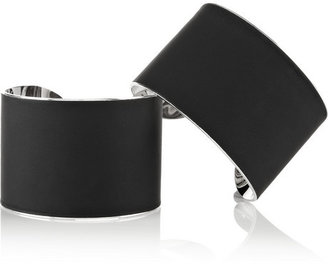 Maison Martin Margiela 7812 Maison Martin Margiela Set of two silver-tone leather arm cuffs
