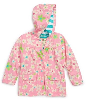 Hatley 'Fresh Flowers' Terry Lined Waterproof Rain Jacket (Toddler & Little Kid)
