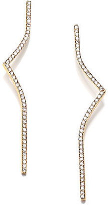 Paige Novick PHYNE by Elisabeth Diamond & 14K Yellow Gold Long Curved Bar Earrings